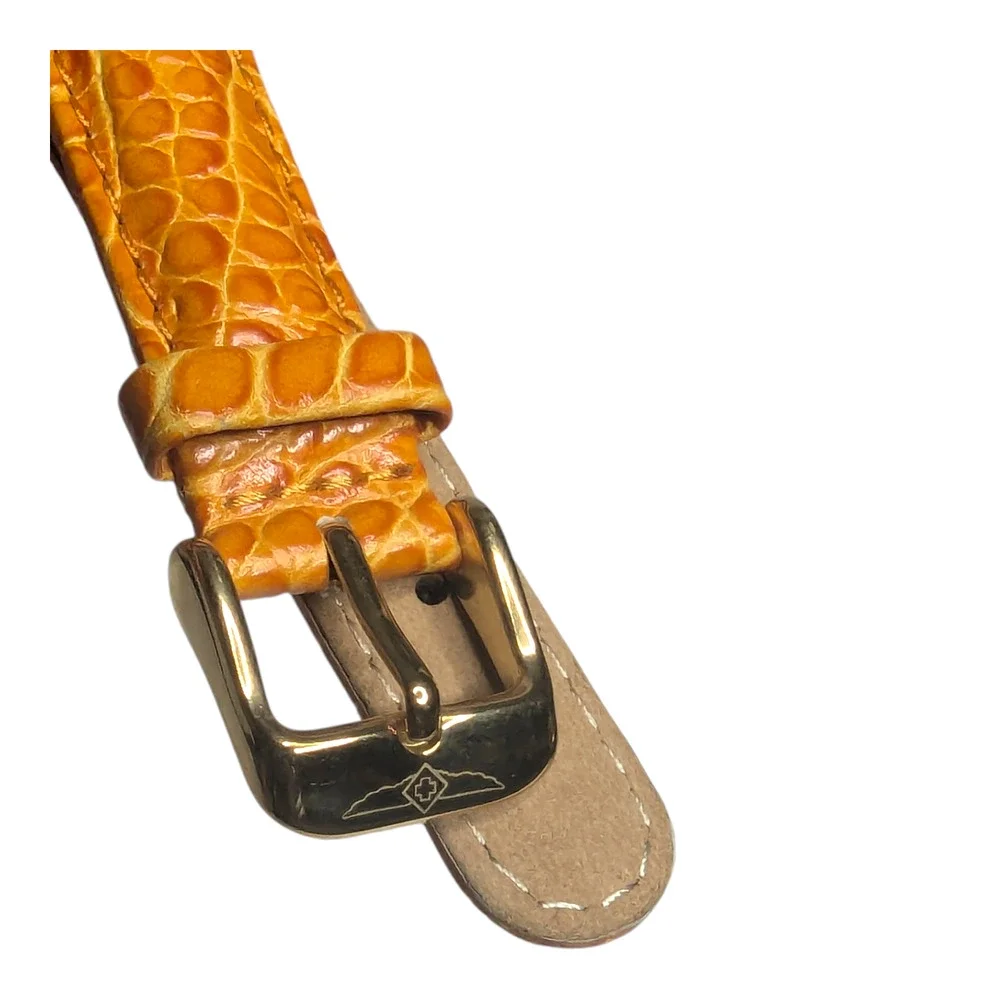 16mm Invicta Orange Leather Snakeskin Interchangable Watch Band Strap‎ New
